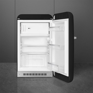 Smeg Fab10 Retmo Mini  Buzdolabı Siyah Sağ Menteşe