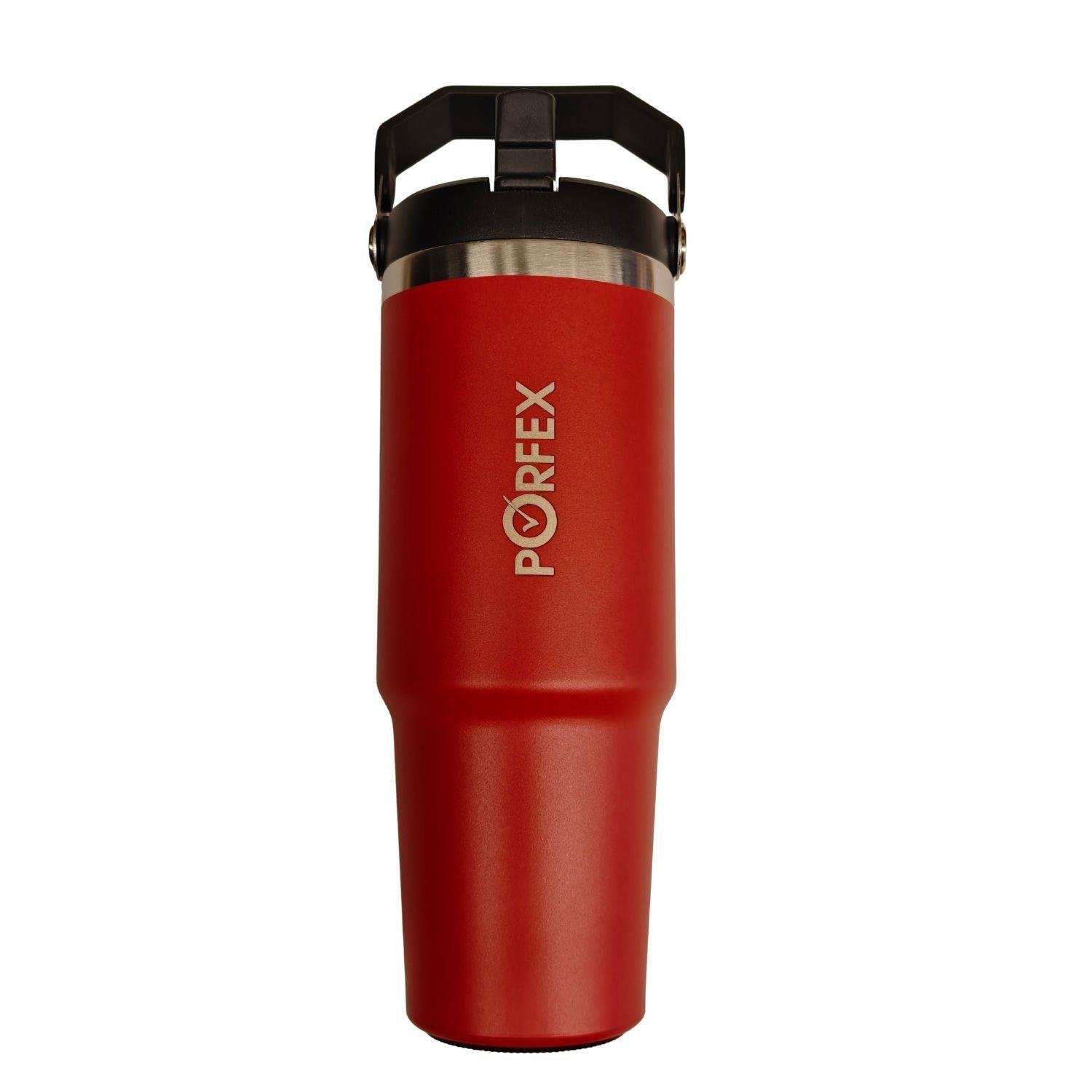 Porfex Pipetli Kırmızı Termos 1lt.