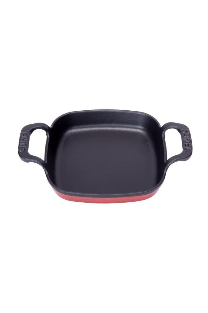 Sürel 22 cm Kare Düz Sahan Parlak Kırmızı