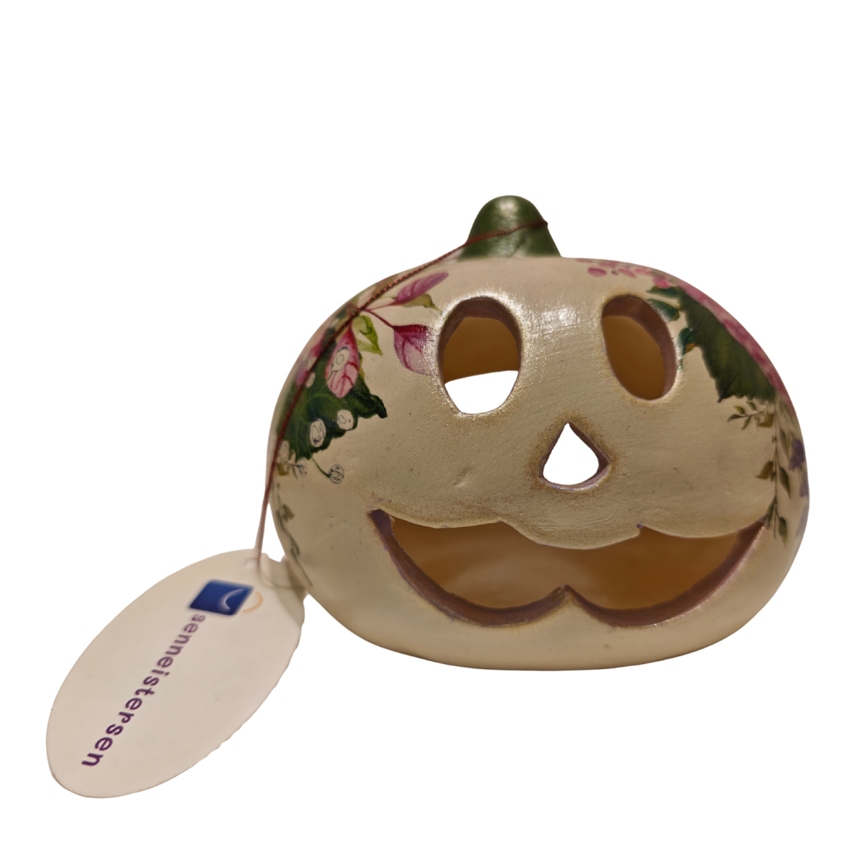 Seramik beyaz gülen surat kabak