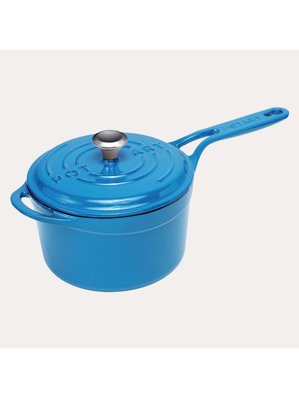 Potart 18 cm Yuvarlak Sos Tencere Parlak Mavi