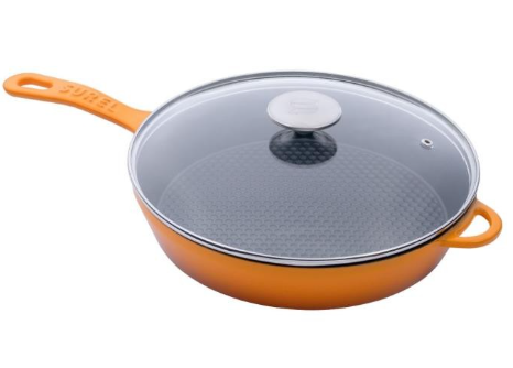 Sürel 28 cm Yuvarlak Cam Kapaklı Tava