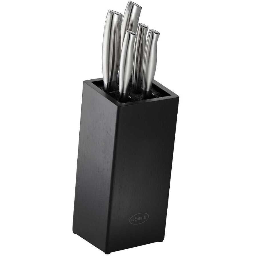 Basic Line Bıçak Seti Bambu Fırçalı Stant 6 parça