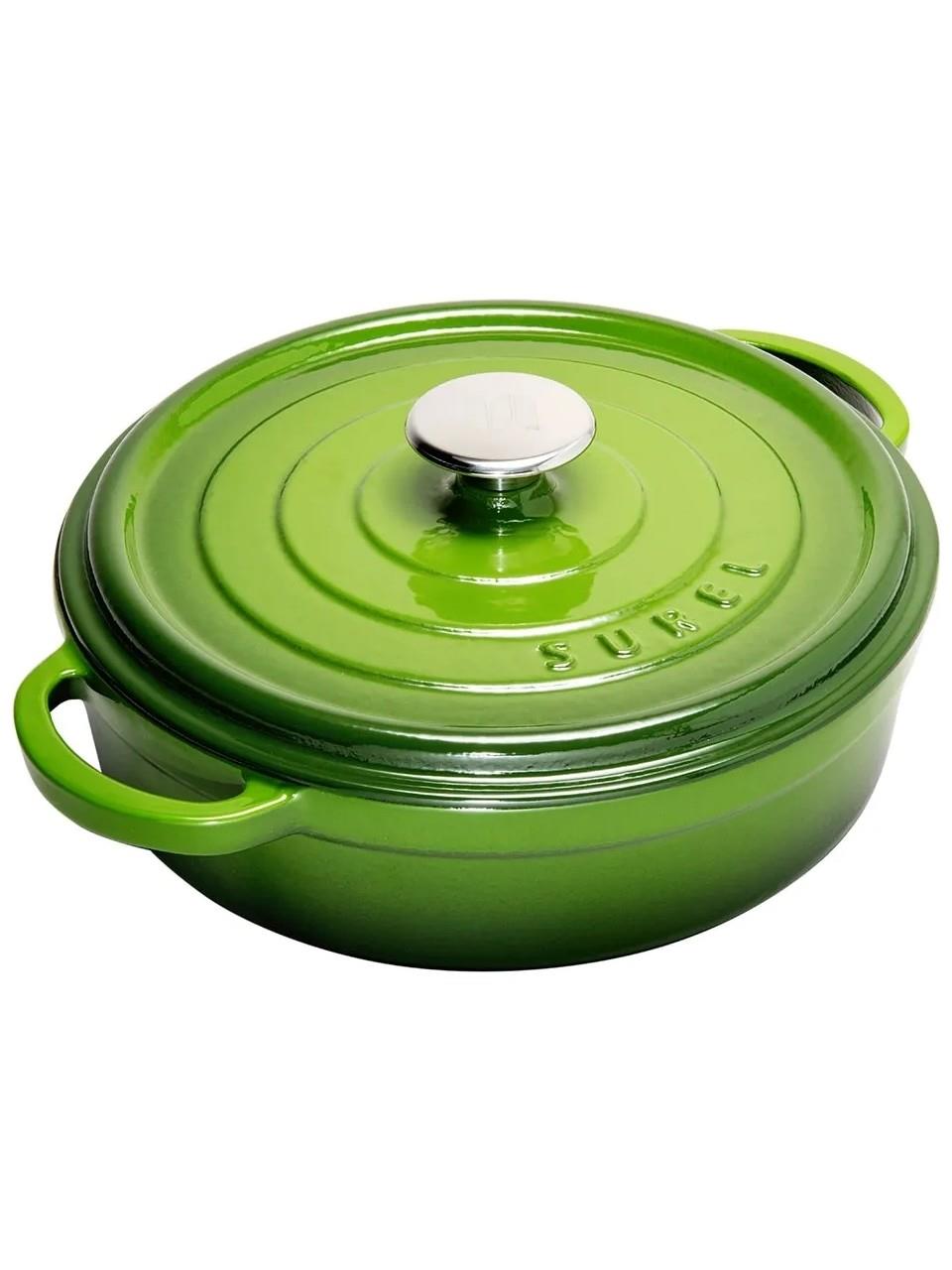 Sürel 28 cm Yuvarlak Sığ Tencere Degrade Yeşil