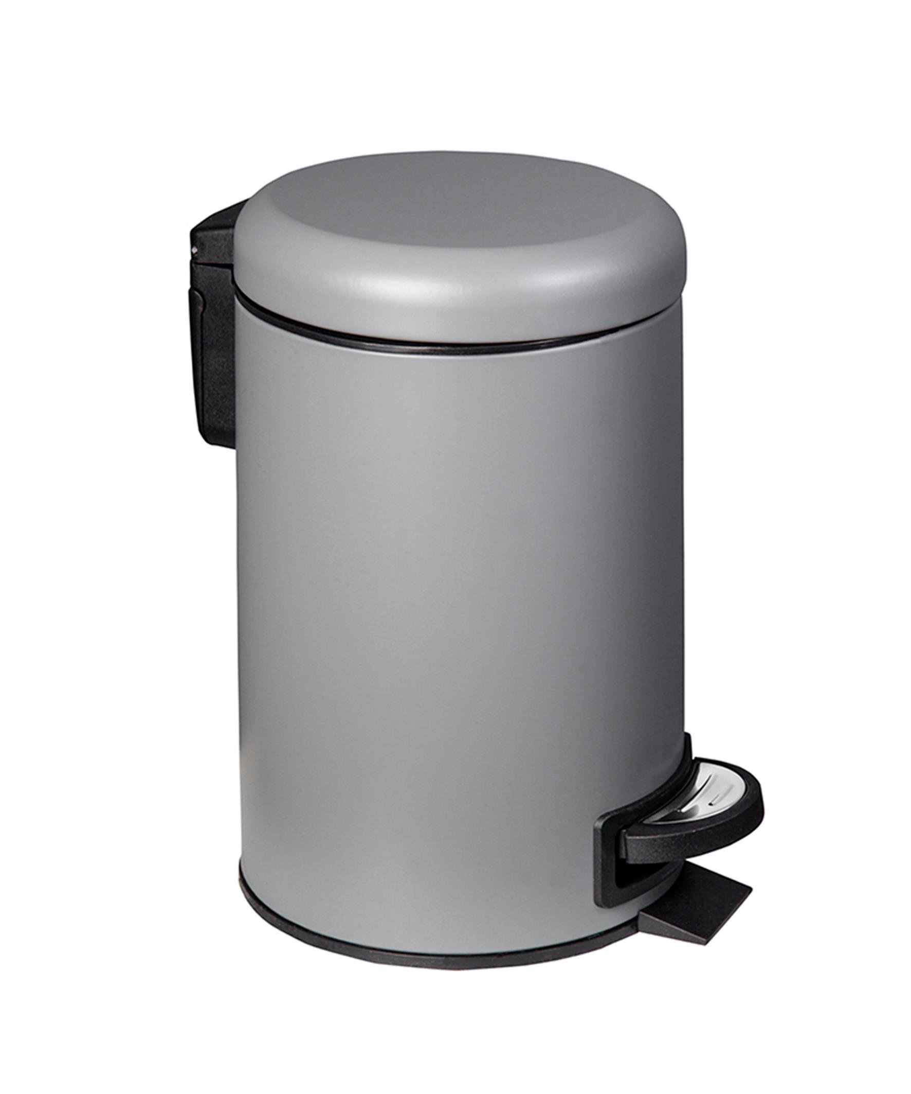 Noble life 12 LT Gri Pedalı Yavaş Kapanır Çöp Kovası