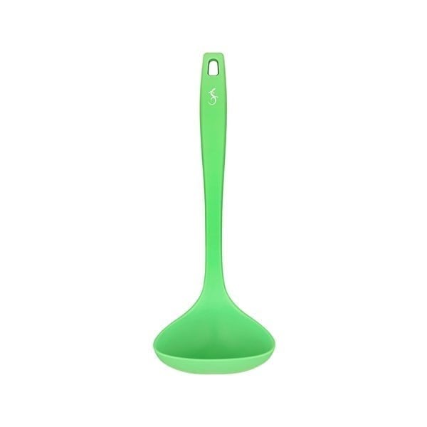 Lurch - Platin Silikon Çorba Kepçesi 28 cm Yeşil - Yanmaz, Yapışmaz, Bükülmez, Çizmez, Tat ve Koku Bırakmaz - 240092