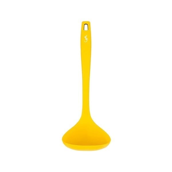 Lurch - Platin Silikon Çorba Kepçesi 28 cm Sarı - Yanmaz, Yapışmaz, Bükülmez, Çizmez, Tat ve Koku Bırakmaz - 240052