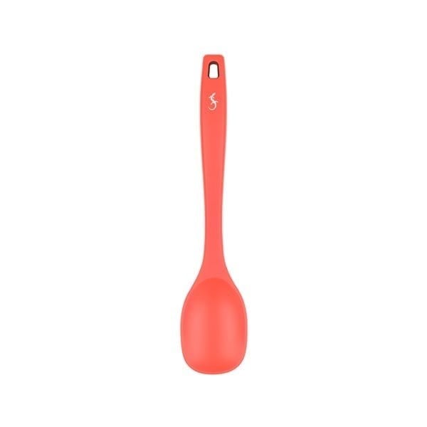 Lurch - Platin Silikon Yemek Kaşığı 28 cm Somon - Yanmaz, Yapışmaz, Bükülmez, Çizmez, Tat ve Koku Bırakmaz - 240061