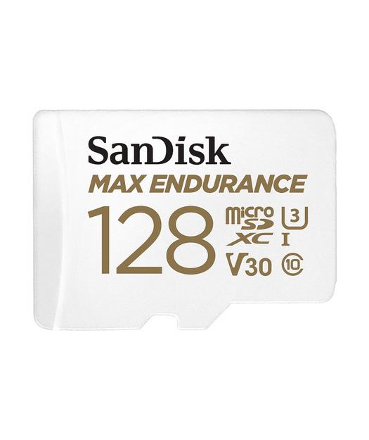 SanDisk MAX ENDURANCE microSDXC 128GB + SD Adapter - for home security cameras - dashcams
