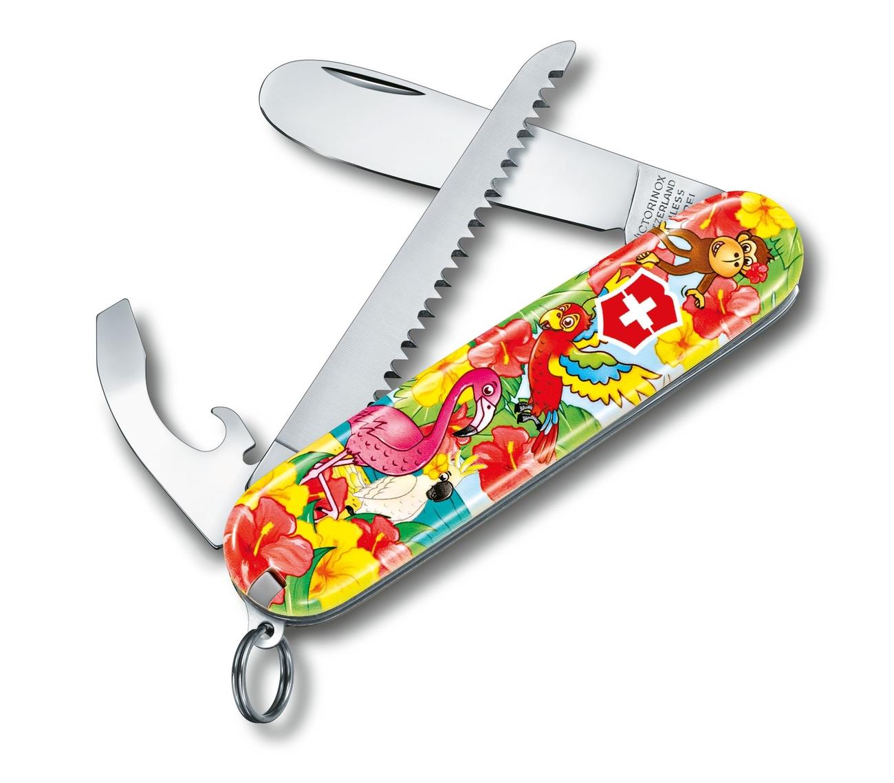 ​Victorinox 0.2373.E3 My First Victorinox Papağan Desenli Çakı ve Boyama Kitabı