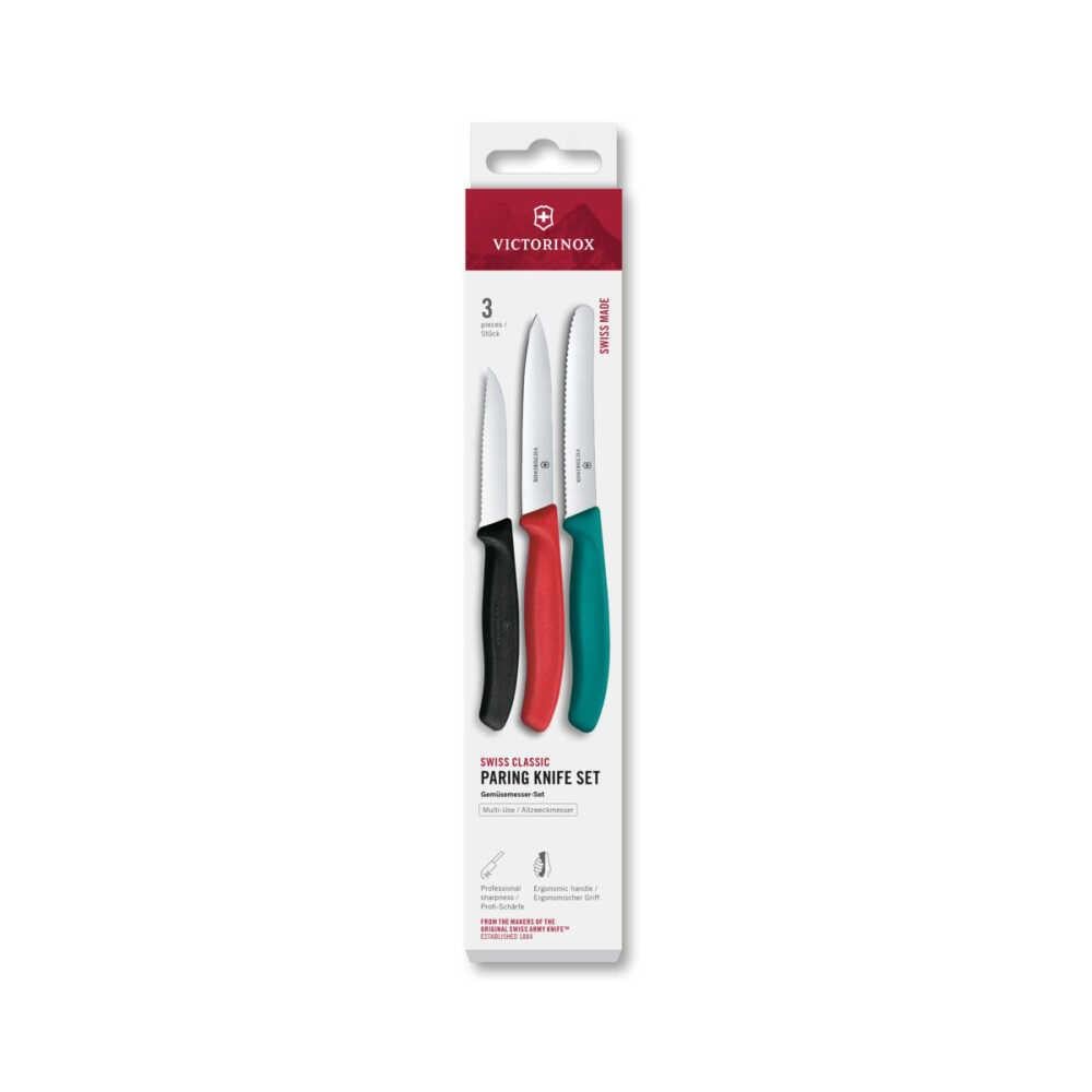 Victorinox 6.7116.34C1 Swiss Classic 3lü Bıçak Set, Renkli
