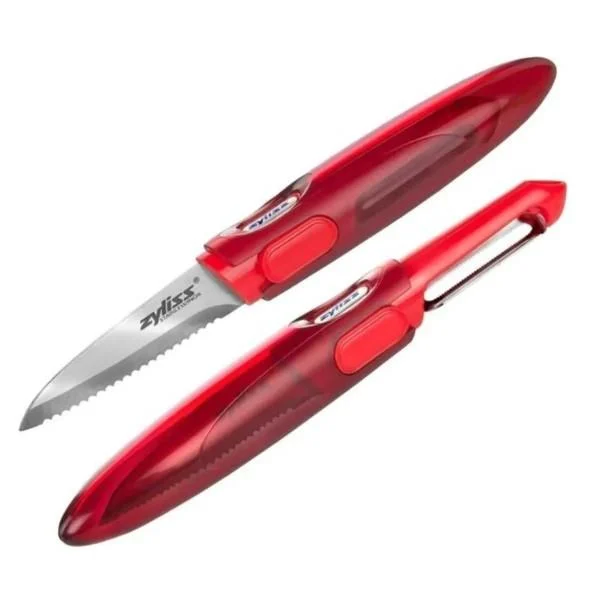 Zyliss E950002.1 Soyacak + Bıçak, Kırmızı