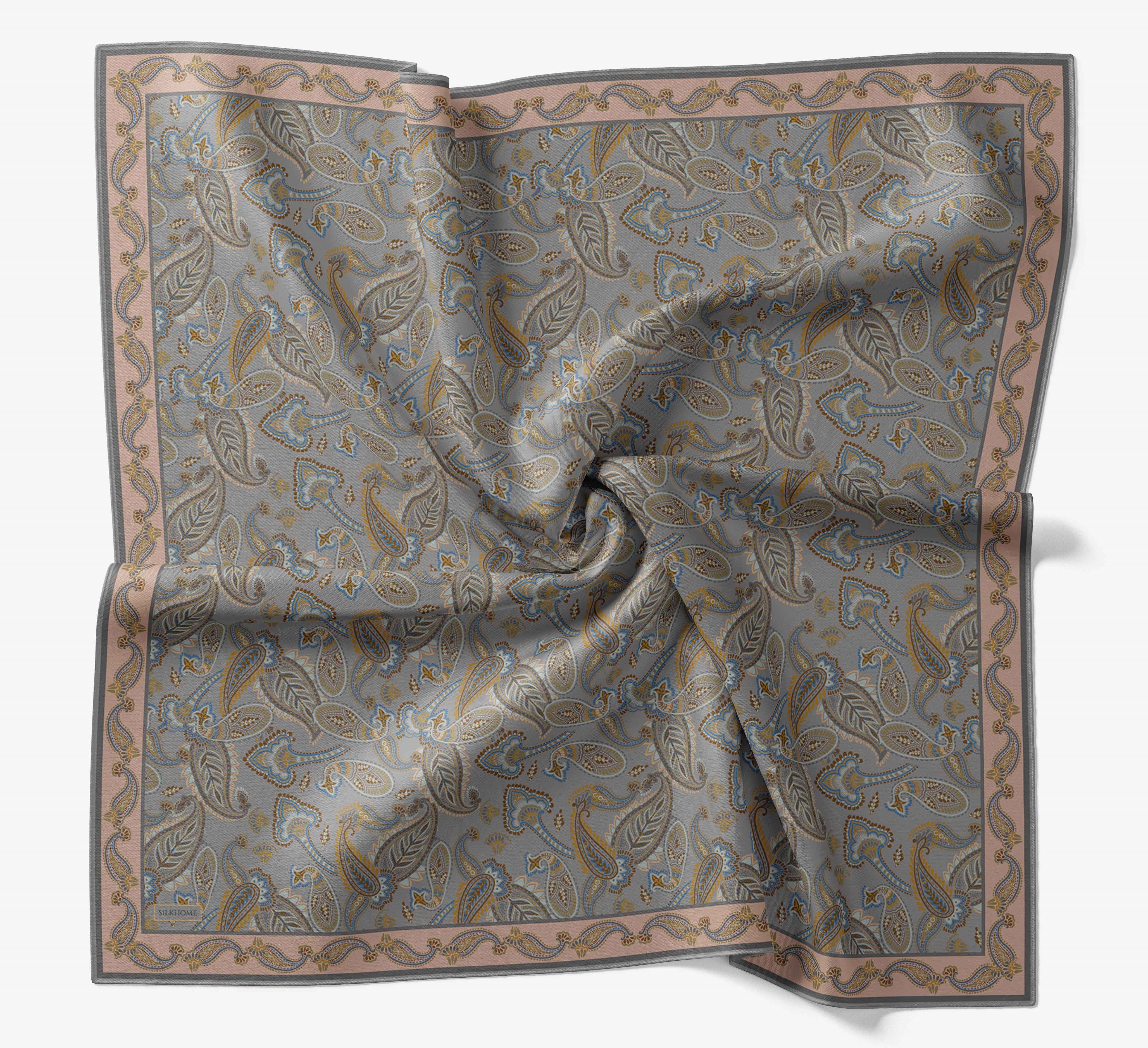 Soft Eşarp Şal Motif Koyu Gri