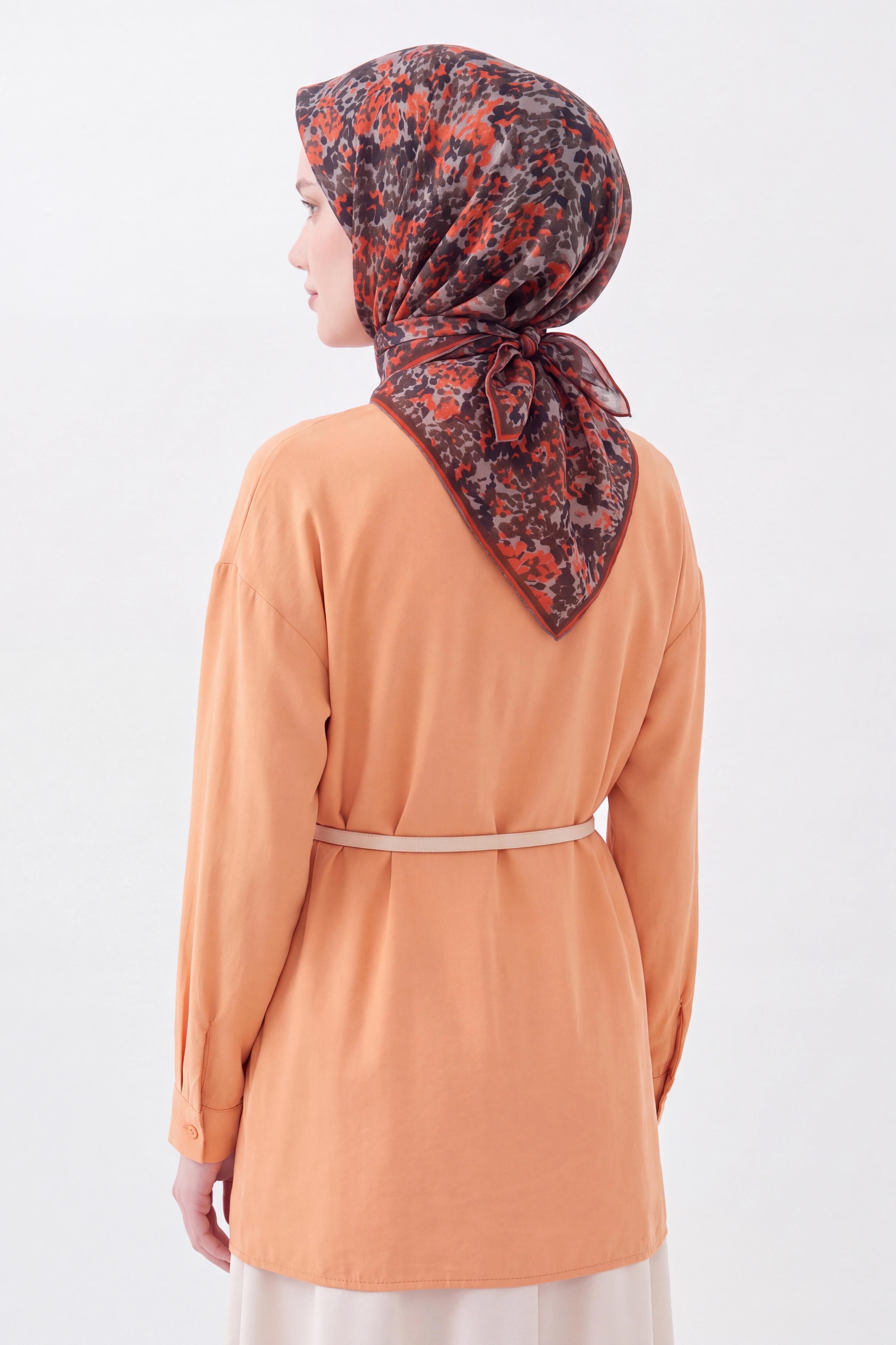 Soft Eşarp Autumn Bloom Koyu Yeşil