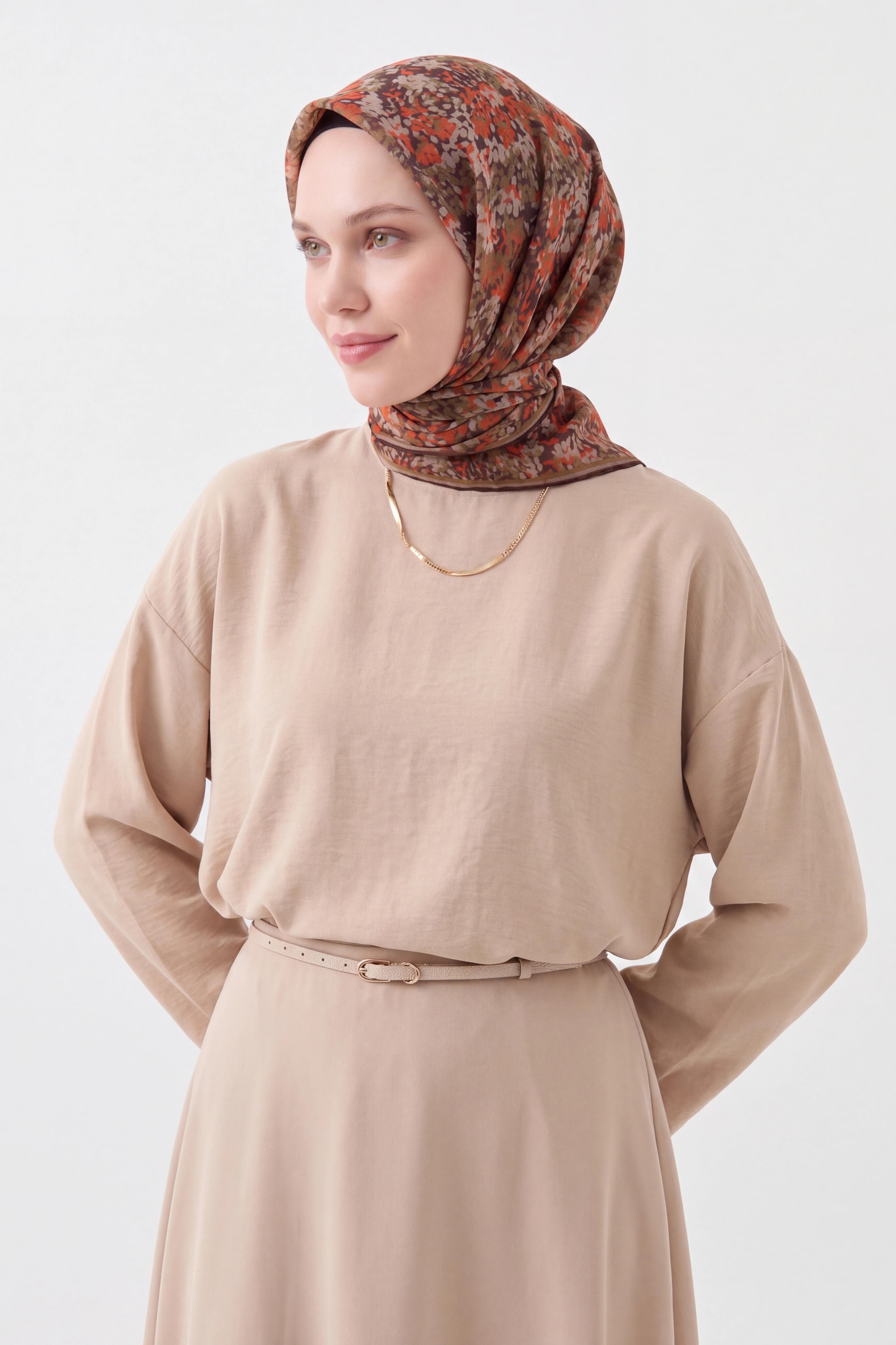 Soft Eşarp Autumn Bloom Haki