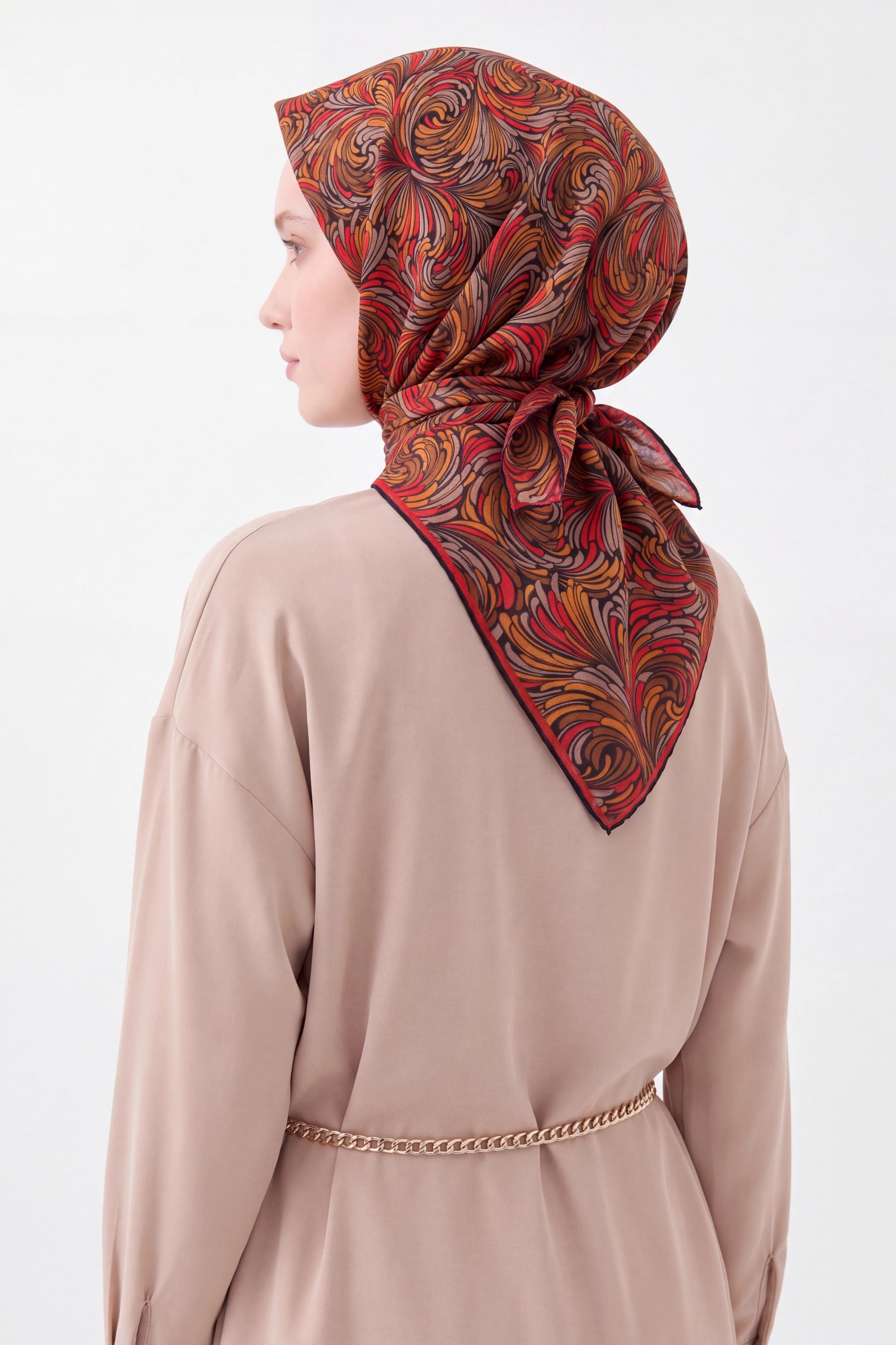 Soft Eşarp Vintage Flow Turuncu