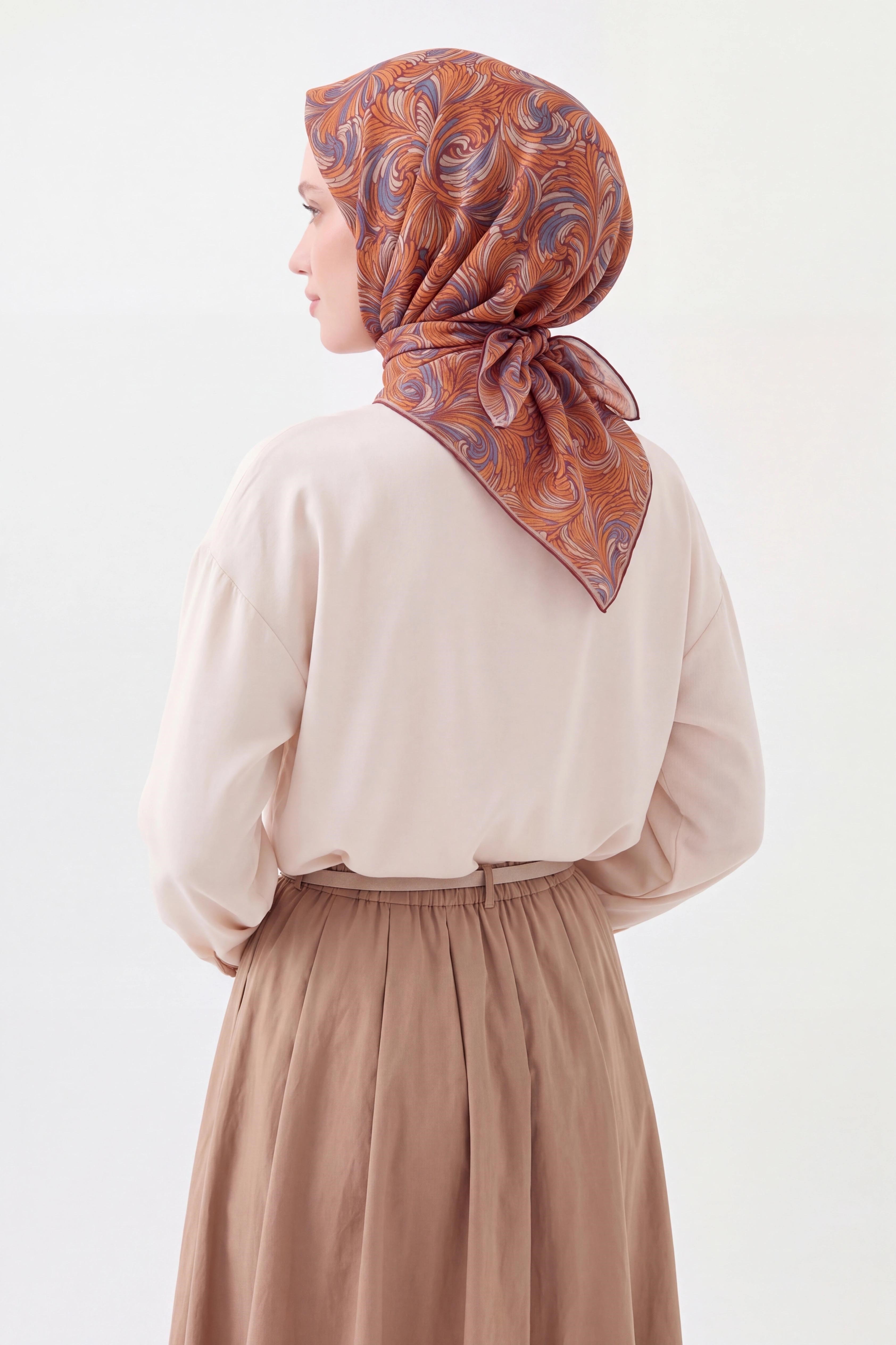 Soft Eşarp Vintage Flow Kavuniçi