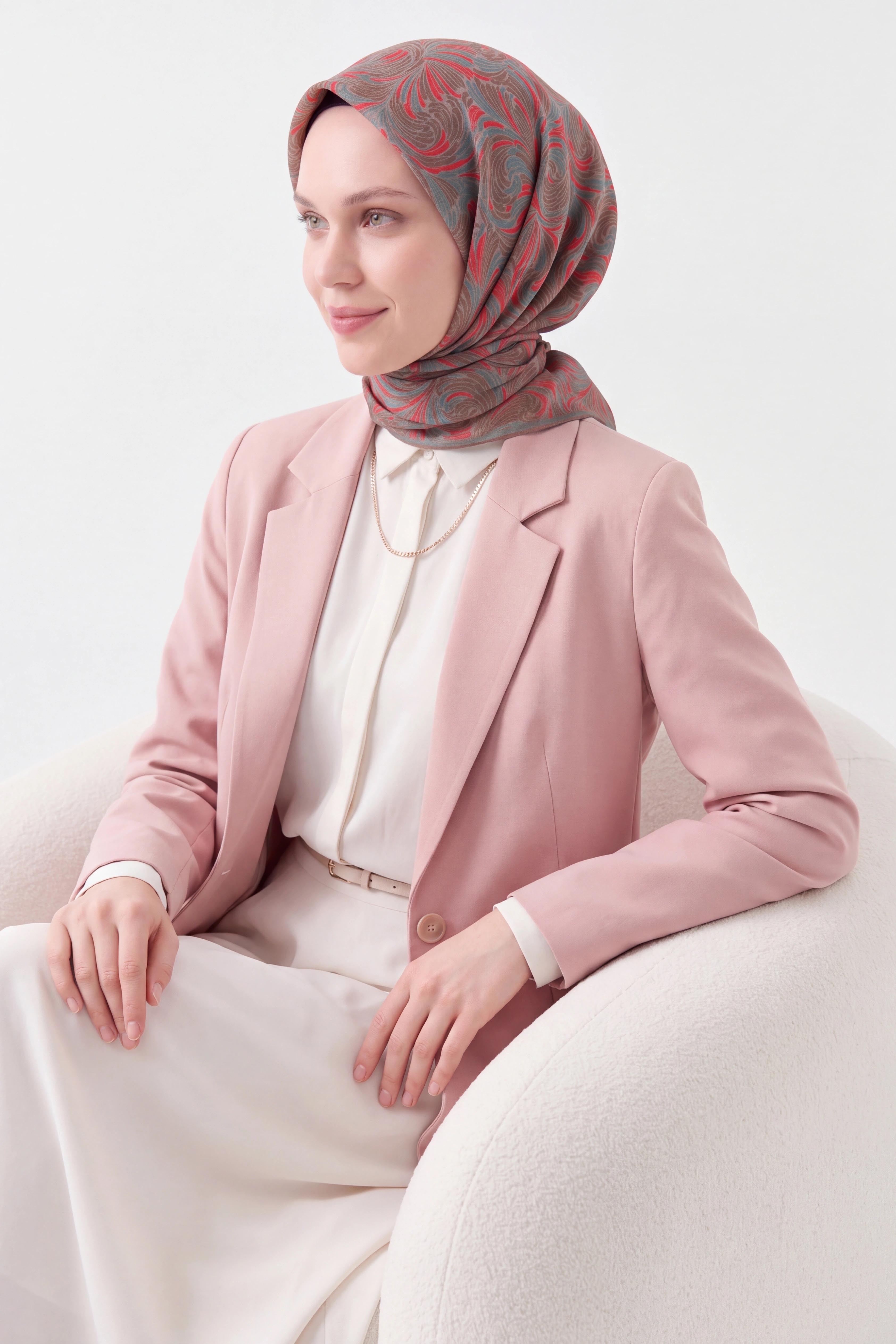 Soft Eşarp Vintage Flow Turkuaz