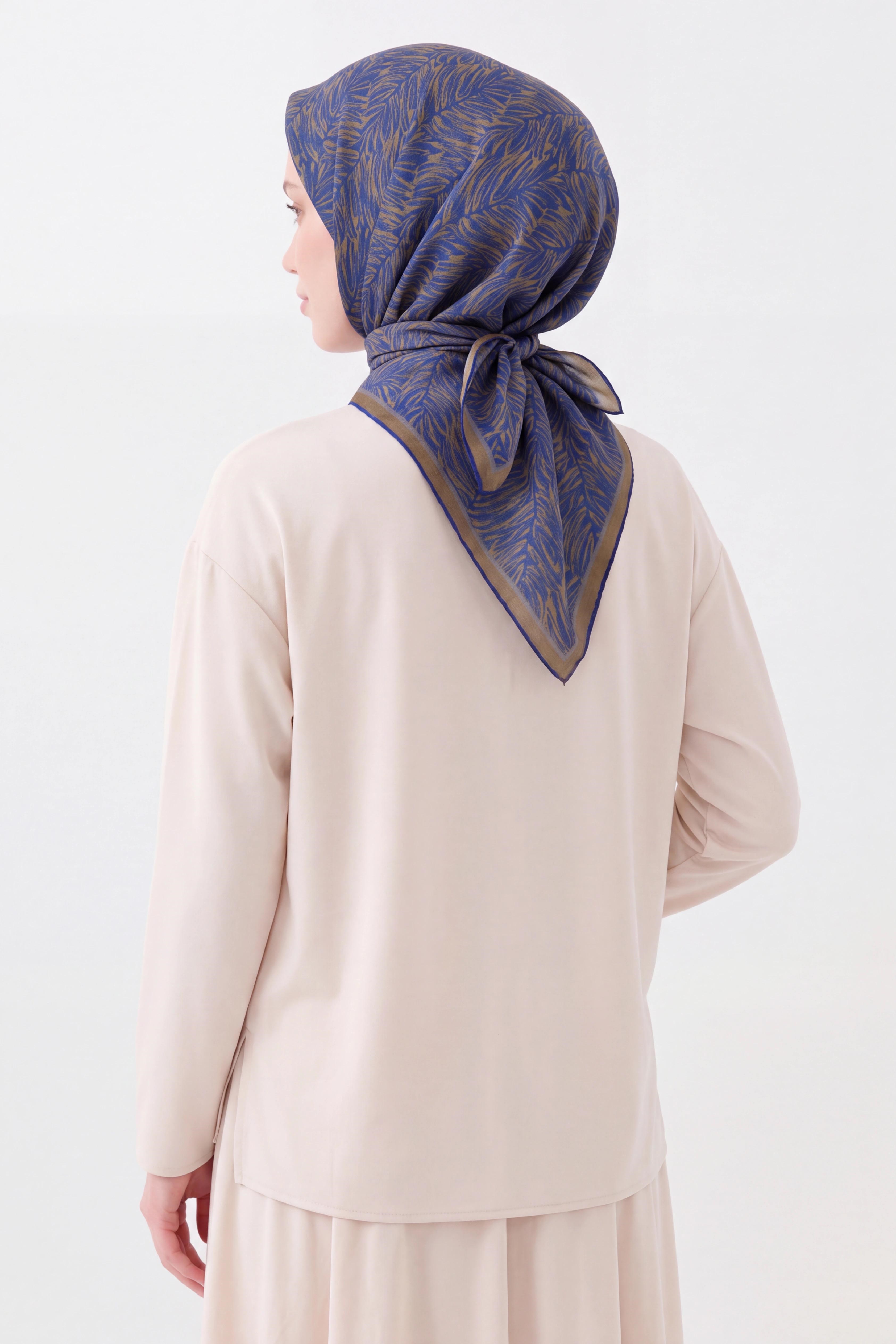 Soft Eşarp Petra Saks Mavisi