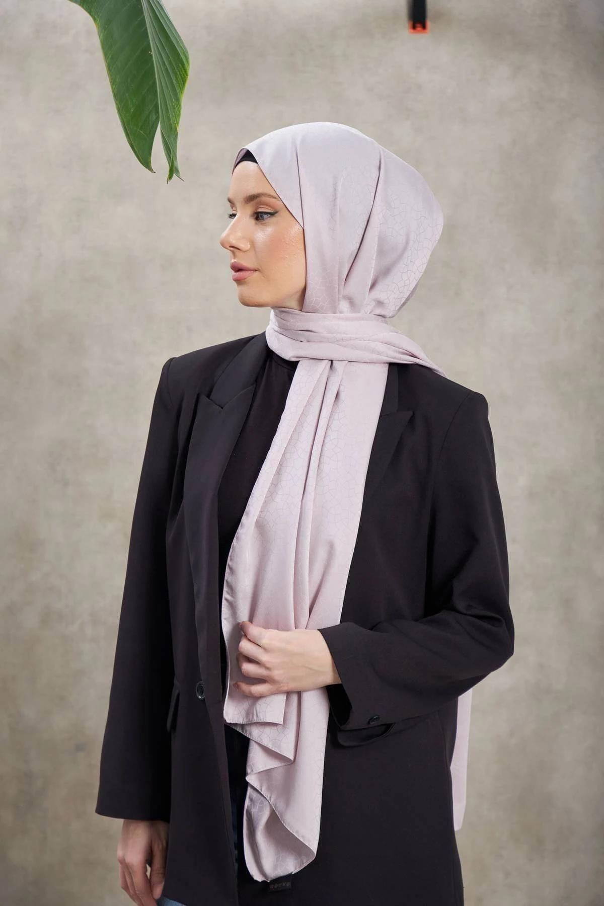 Alesa Desen İpeksi Jakar Şal Gümüş 9003-02