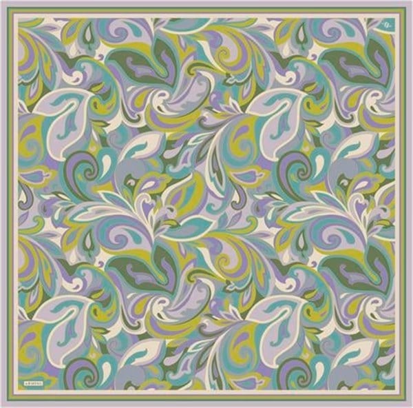Armine Etnik Desenli Saf İpek Twill Eşarp 9323D 84