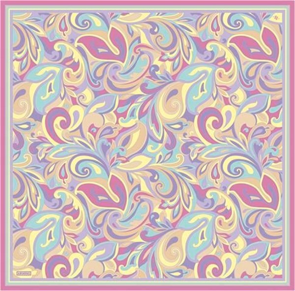 Armine Etnik Desenli Saf İpek Twill Eşarp 9323D 55