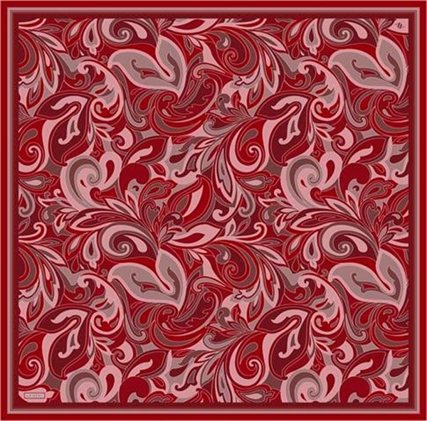 Armine Etnik Desenli Saf İpek Twill Eşarp 9323D 86