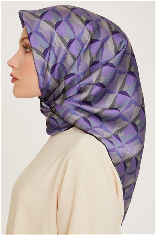 Armine Klasik Desenli Sura Saf İpek Eşarp 9204D 37