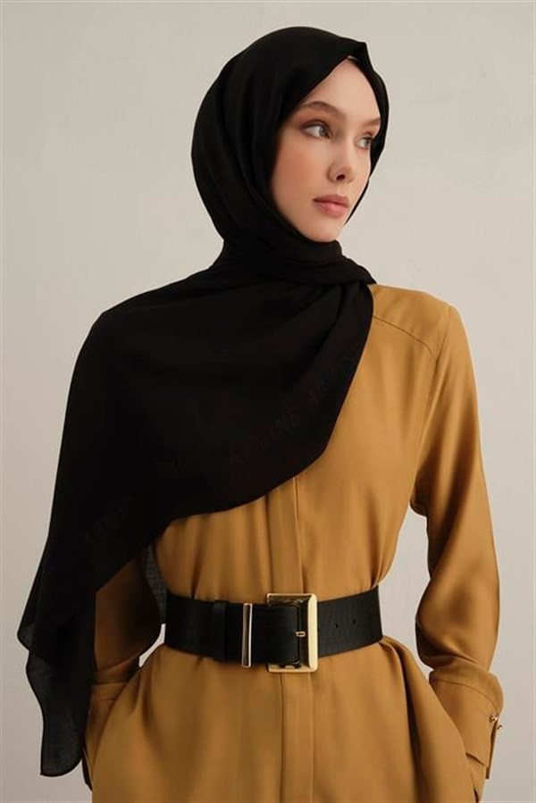 Armine Logo Bordürlü Pamuk İpek Şal 01