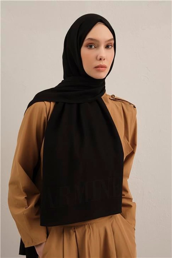 Armine Logo Drop Pamuk İpek Şal 01