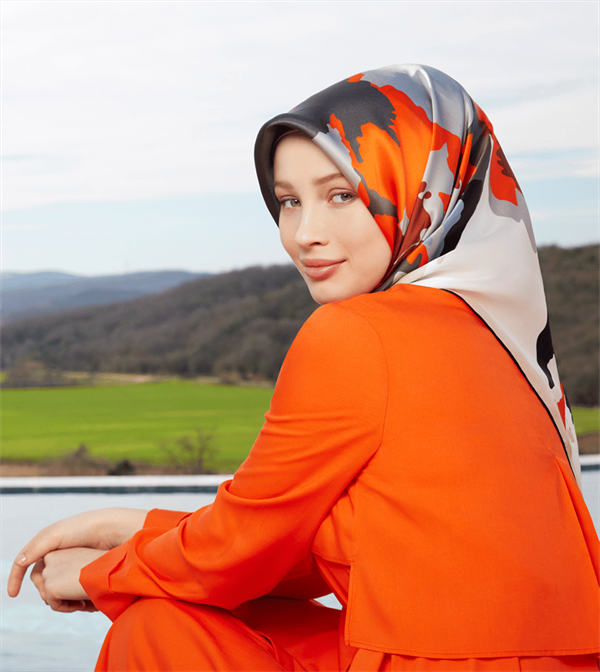 Armine Nostalji Serisi Twill İpek Eşarp 8935-31NT