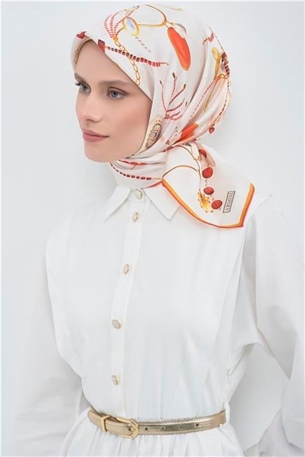 Armine Yeni Sezon 2026 Saf İpek Twill Eşarp 9527D 09