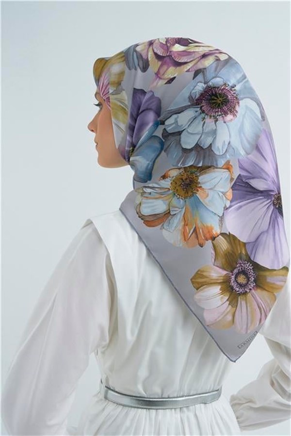 Armine Yeni Sezon 2026 Saf İpek Twill Eşarp 9503D 04