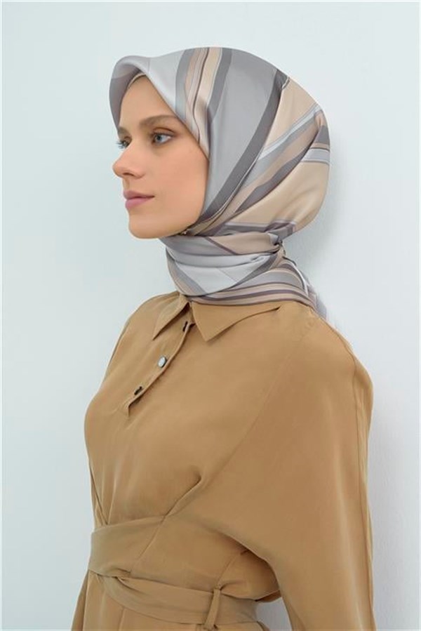 Armine Yeni Sezon 2026 Saf İpek Twill Eşarp 9514D 02