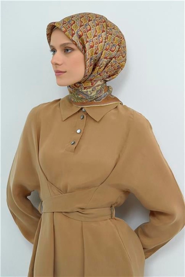Armine Yeni Sezon 2026 Saf İpek Twill Eşarp 9518D 52