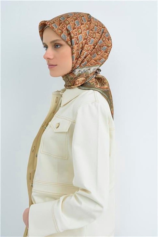 Armine Yeni Sezon 2026 Saf İpek Twill Eşarp 9518D 51