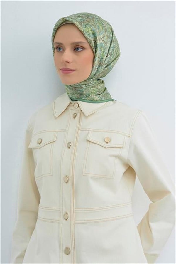 Armine Yeni Sezon 2026 Saf İpek Twill Eşarp 9540D 54