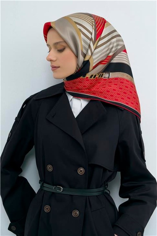 Armine Yeni Sezon 2026 Saf İpek Twill Eşarp 9521D 05