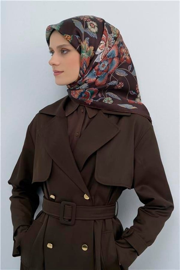 Armine Yeni Sezon 2026 Saf İpek Twill Eşarp 9540D 54
