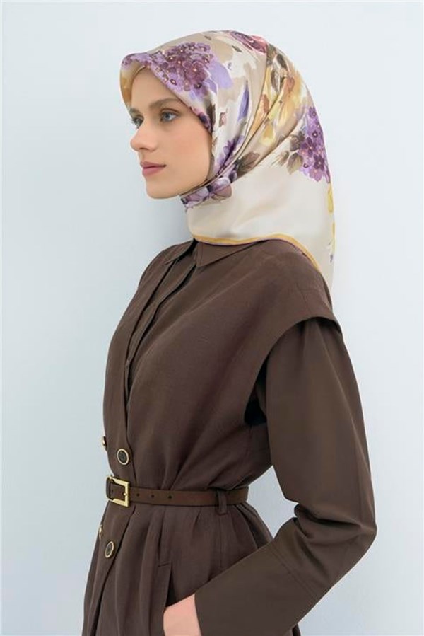 Armine Yeni Sezon 2026 Saf İpek Twill Eşarp 9520D 32