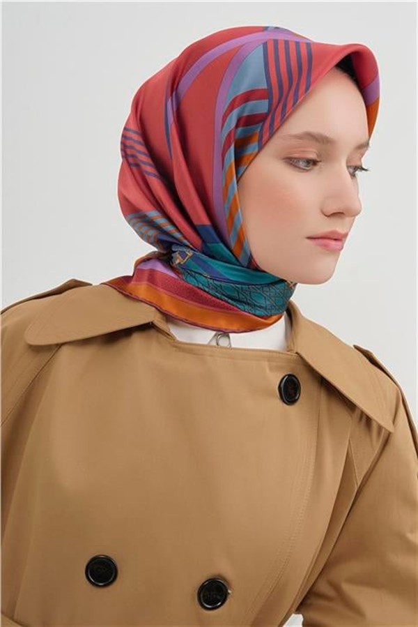 Armine Yeni Sezon 2026 Saf İpek Twill Eşarp 9510D 53