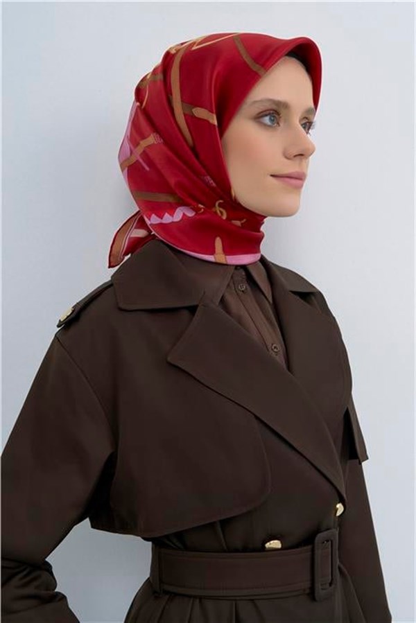 Armine Yeni Sezon 2026 Saf İpek Twill Eşarp 9517D 54