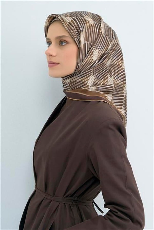 Armine Yeni Sezon 2026 Saf İpek Twill Eşarp 9533D 80