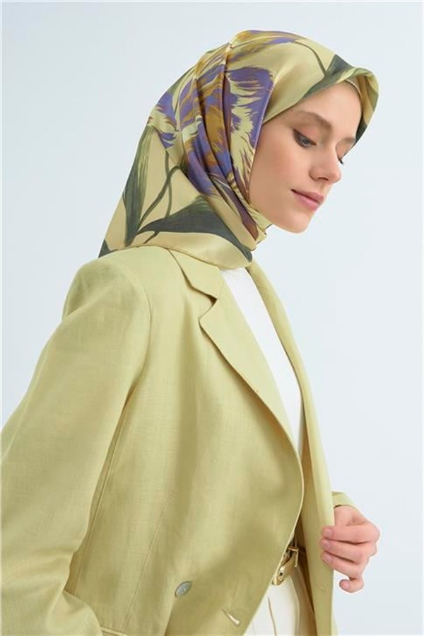 Armine Yeni Sezon 2026 Saf İpek Twill Eşarp 9506D 01
