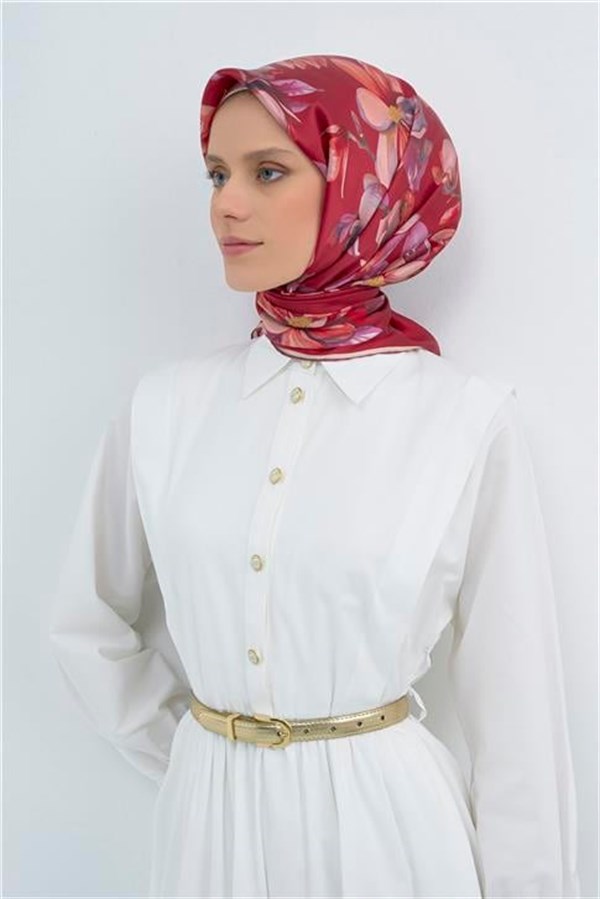 Armine Yeni Sezon 2026 Saf İpek Twill Eşarp 9524D 34