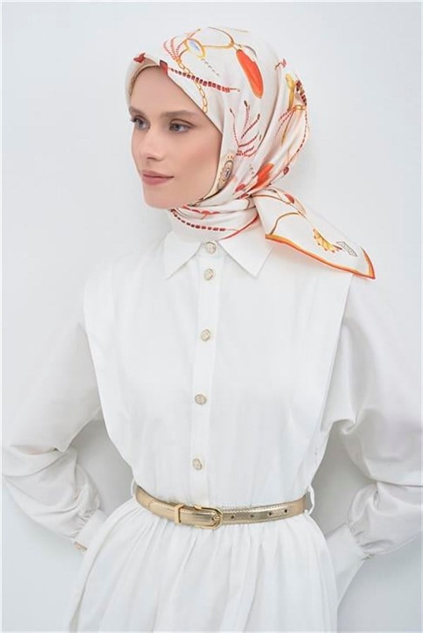 Armine Yeni Sezon 2026 Saf İpek Twill Eşarp 9527D 09