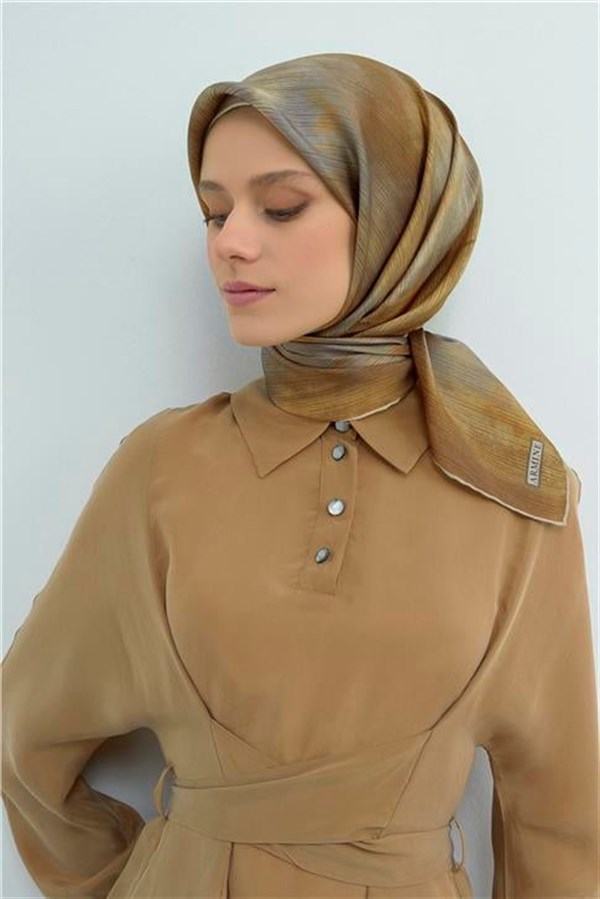 Armine Yeni Sezon 2026 Saf İpek Twill Eşarp 9513D 37