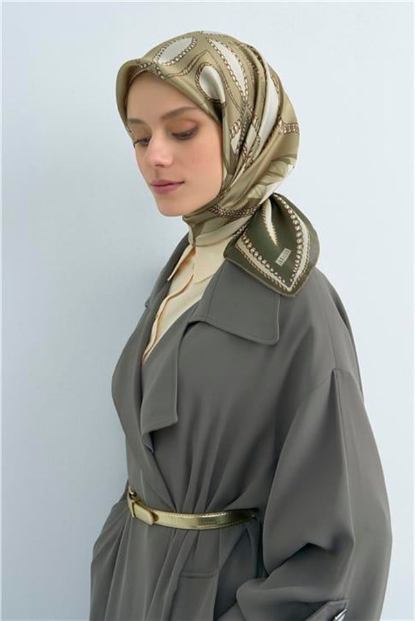 Armine Yeni Sezon 2026 Saf İpek Twill Eşarp 9531D 34