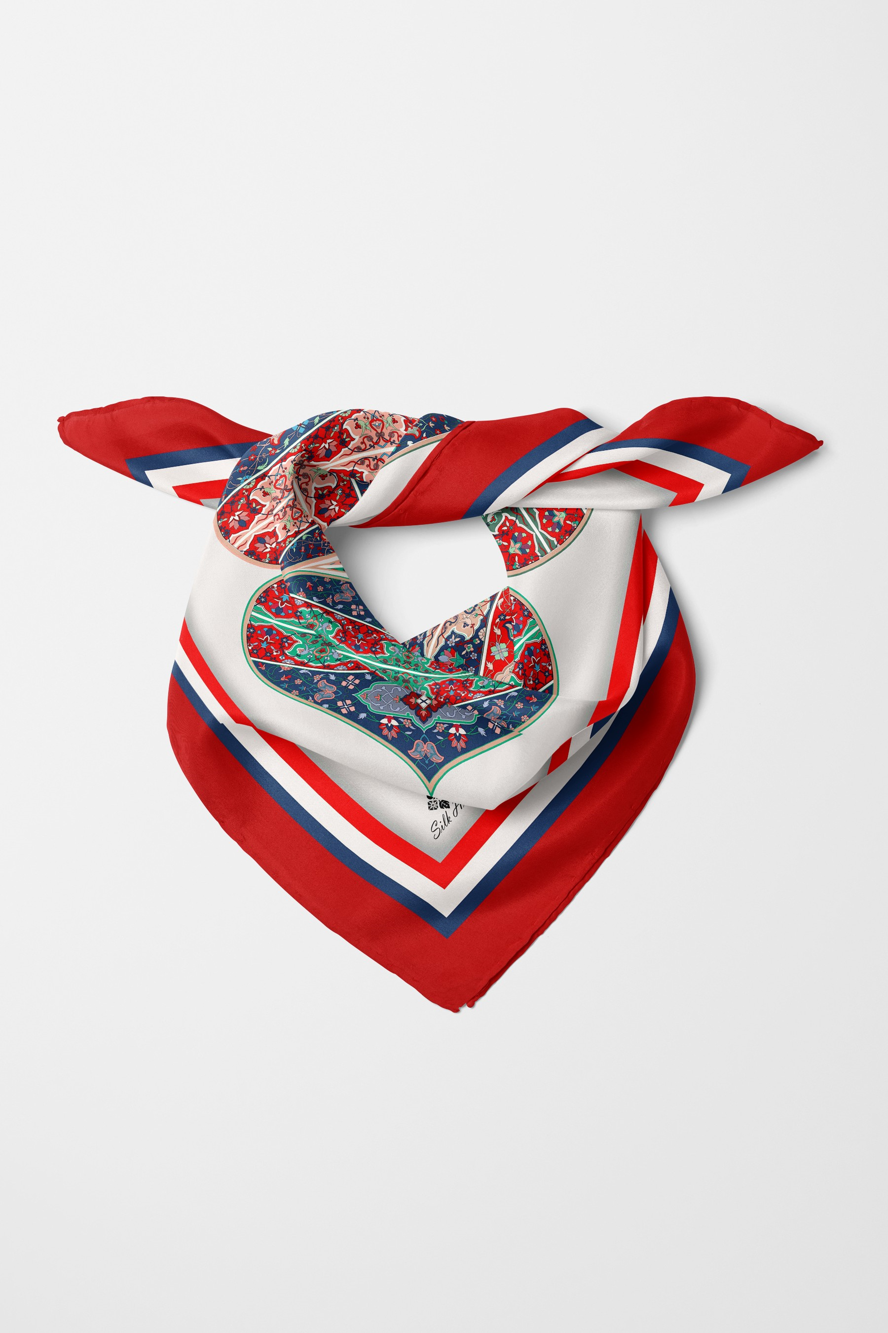 Bandana Etnik Desen Kırmızı