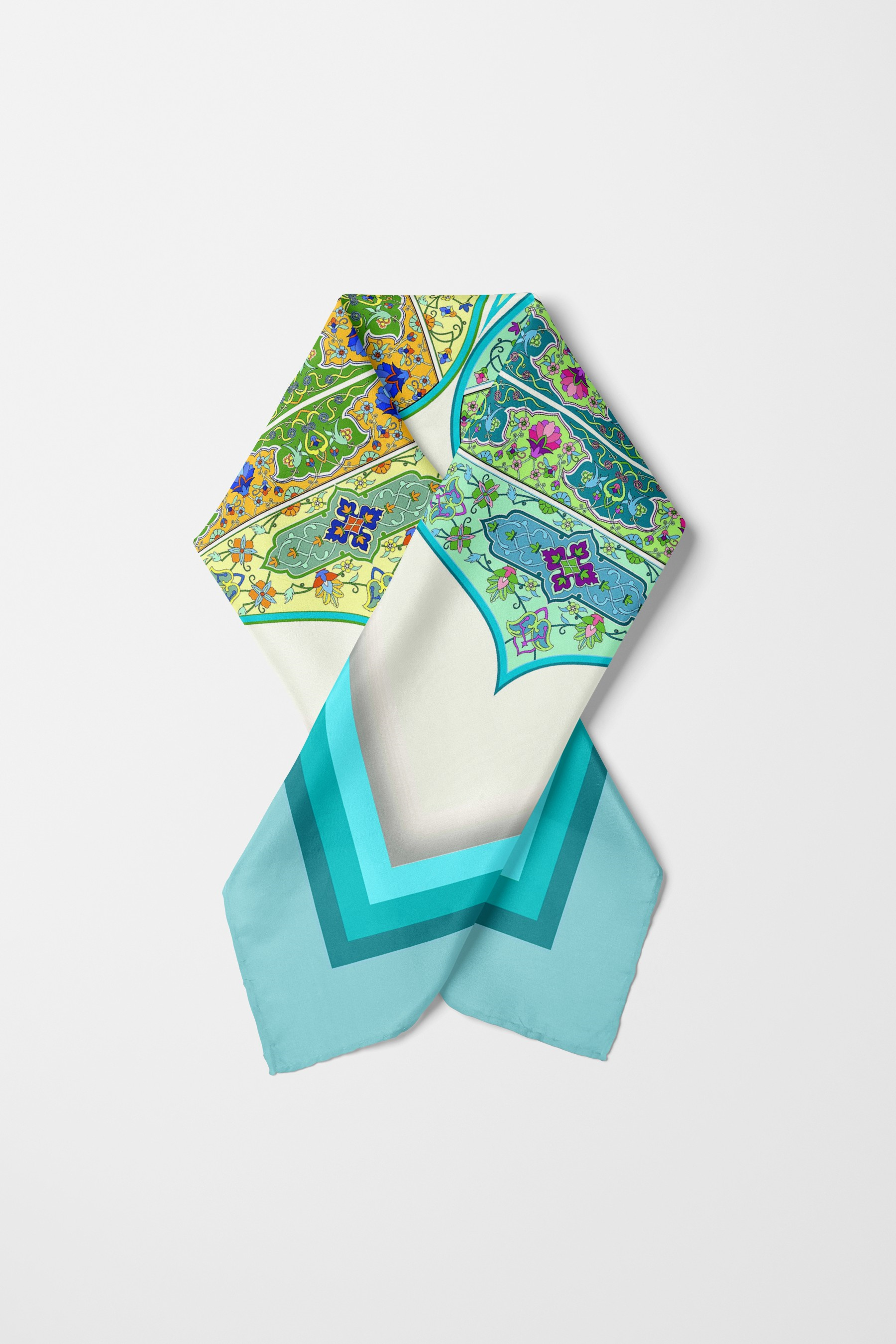 Bandana Etnik Desen Mavi